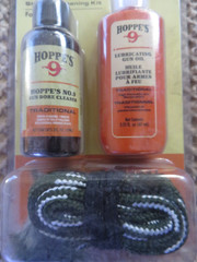 Hoppe’s “1-2-3 Done!” Shotgun Cleaning Kit for 20 gauge with Bore Snake