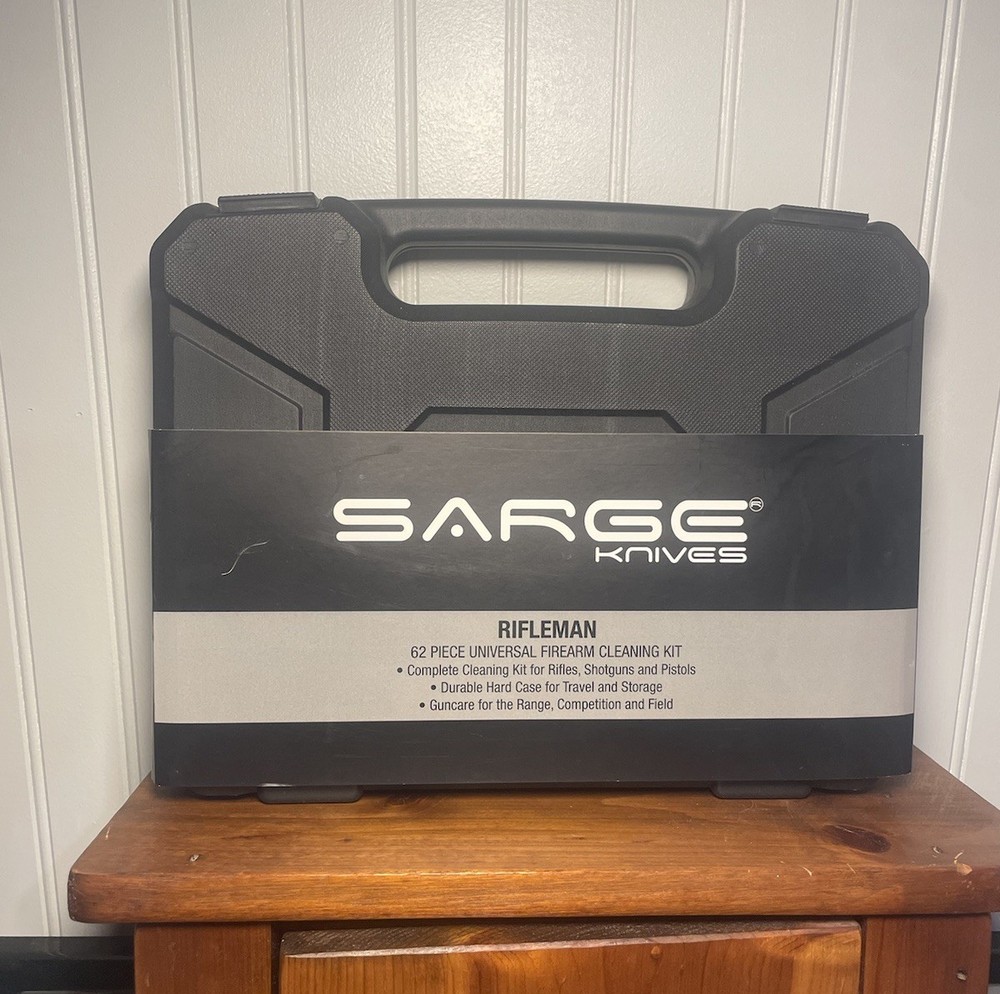 Sarge Knives Rifleman Universal Gun Cleaning Kit With Hard Case 62 Pieces