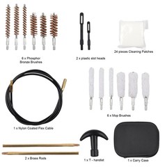 43 PCS Gun Cleaning Kit Pro Universal Pistol Rifle Shotgun Cleaner Set US