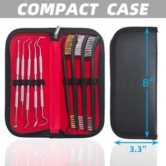 Gun Cleaning Brushes and Picks Set, DoubleEnded Brass Steel Nylon Bristle Bru…