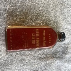 Montgomery Wards Western field Nitro Powder Solvent Bottle Nice! 3/4 Full