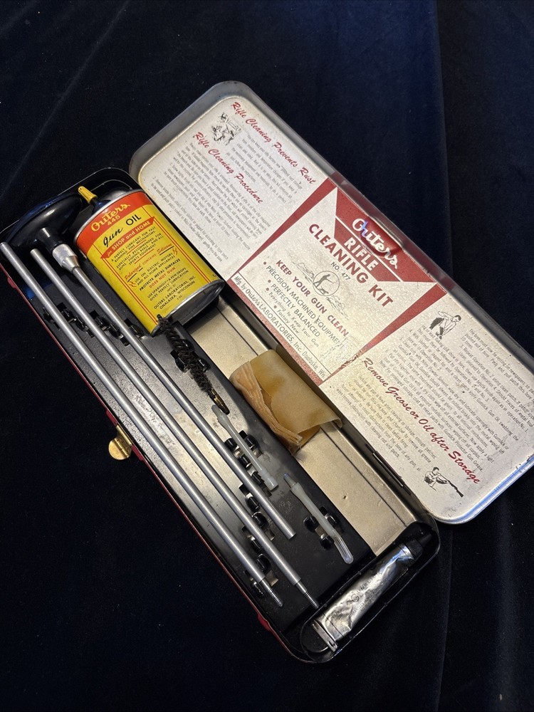 Cool VTG Outers Gunslick No. 477 Rifle Cleaning Kit 30 Cal Hunting Nostalgia GVC