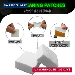2400PCS Gun Cleaning Patches Pad Supplies 1″ Squares Gun Cloth with Storage Box