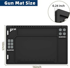 Pistol Gun Cleaning Mat Gun Cleaning Pad W/ Magnetic Organizer Parts Tray