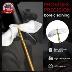 2 Inch Cotton Gun Cleaning Patches Lint-Free Multi-Caliber for Firearm Maintenan