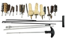 Hoppe’s KNIGHT 12 Gauge Gun Cleaning Kit Wood Case Rods Brushes Patches Oil