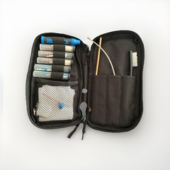 Gunmaster Universal Gun Cleaning Kit – Black Pouch, Brushes, Rods – Used
