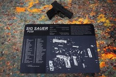 Gun Cleaning Mat for Sig Sauer P229 Breakdown Schematics Parts Diagram