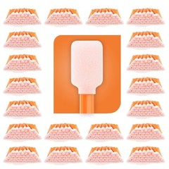 Versatile 1000 Pcs Foam Swabs with Large Rectangular Tips for Precision Cleaning