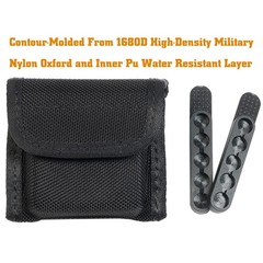 SdTacDuGe Molded Speed Strips Pouch with Pack of 4 5Cal38-357, Black Nylon