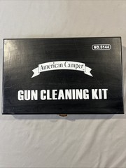 American Camper No.5144 Deluxe Universal Gun Cleaning Kit in Wood Case 22 Piece