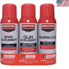 Streamlined Gun Cleaning Essentials: 10 oz Aerosol 1-2-3 Pack for All Firearms