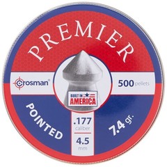 Crosman 7-P577 Pointed .177-Caliber Pellets, 1.00 x x 1.00″, lead