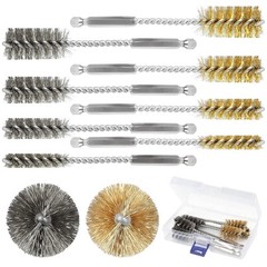 8 Pcs Bore Brush Set – Stainless Steel & Brass Wire Brushes for Deep Cleaning, F