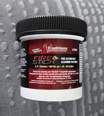 Firestick pre-saturated cleaning patches 2.5in 100 Patches .45 – .50 caliber