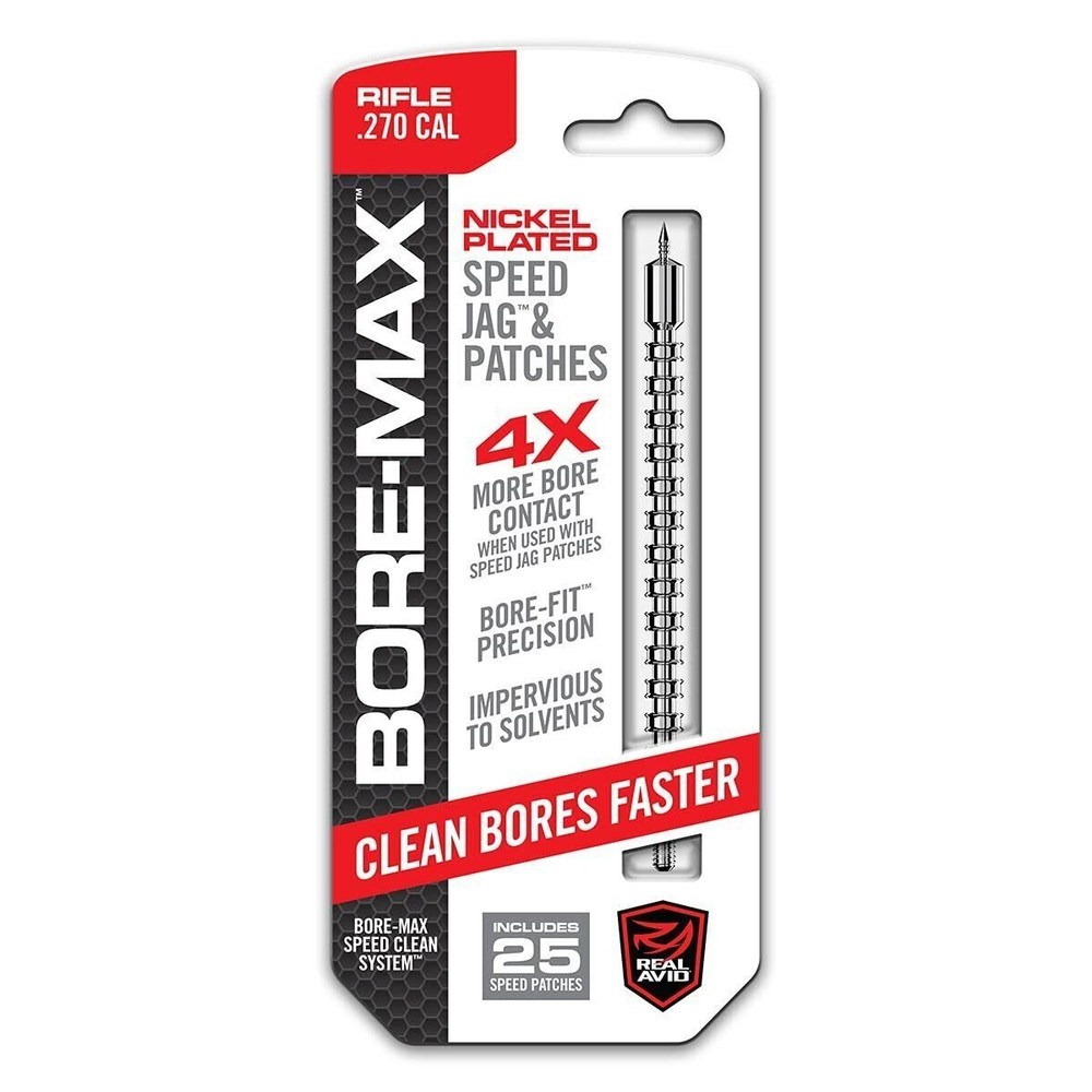 Real Avid Bore-Max Speed Jag and Patches, Bore Cleaning Jag Gun Patch Holder…
