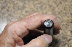 Israeli Brown Plastic Oiler with Original Metal Dipper Cap 303 / 7.62