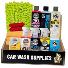 HOL123 Car Cleaning Kit for Interior & Exterior, 14 Items Including (7) 16 oz
