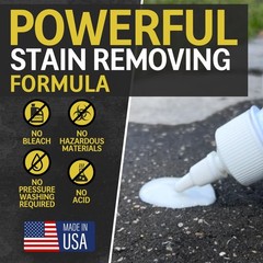 CHOMP! Concrete Oil Stain Remover – Pull It Out – 32oz Garage Driveway Cleaner