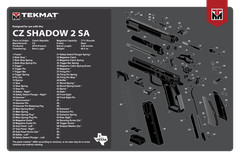 TekMat TEKR17CZSHDW2 CZ Shadow 2 SA Cleaning Mat Black/White Rubber 11″x17″ CZ-7