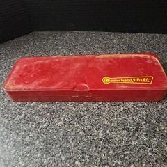Vintage Outers Gunslick No 477 Rifle Cleaning Kit Steel Case Red Made In USA