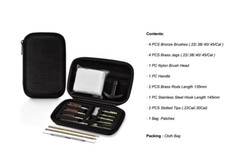 Universal Gun Cleaning Kit 16 Piece Set Bronze Bore Brushes Brass Jags