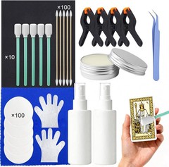 Trading Card Cleaning Kit Includes Polishing Paste and Spray for Surface Care