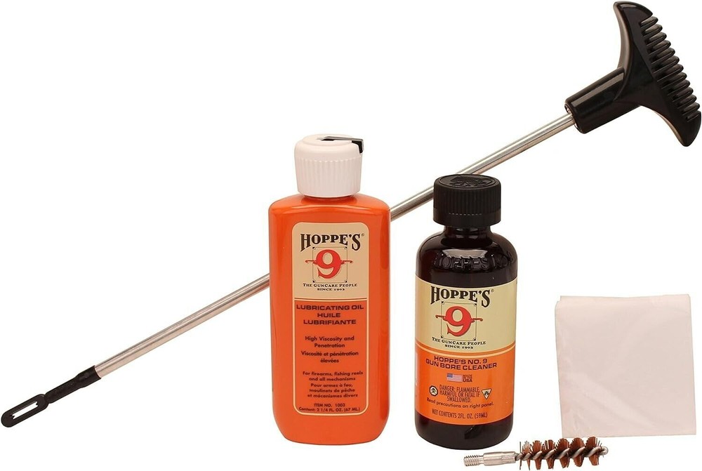 Hoppe’s No. 9 Cleaning Kit with Aluminum Rod, .40 Caliber, 10mm Pistol, Clamshel