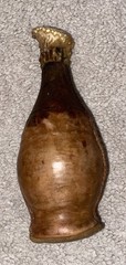 Leather Covered Plastic Squeeze Bottle With Antler Lid