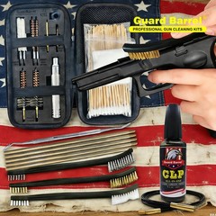 Universal Gun Cleaning Kit for .22 .223 .22LR 5.56 – Oil, Snake, Brushes & Case