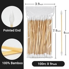 500/1000 Cotton Swabs 6” Long Durable Lint-Free Tips for Gun Cleaning, Makeup &