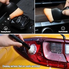 6PCS Car Detailing Brush Set, Ultra Soft Boars Hair Detail Brushes, Automotive