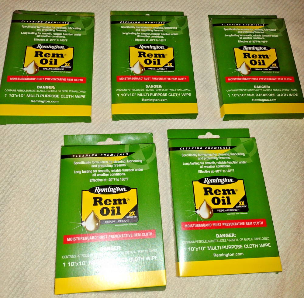 Remington Cleaning Cloth Rem Oil 10×10″ Moistureguard – LOT of (5) – New in box