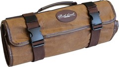 Portable Gun Cleaning Mat w/Waxed Canvas Handle and Pockets Shooting Mat Brown