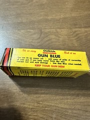 Vintage Outers Gunslick No 450 Gun Blue Bottle 1/4 Full w/Box by Outers Lab