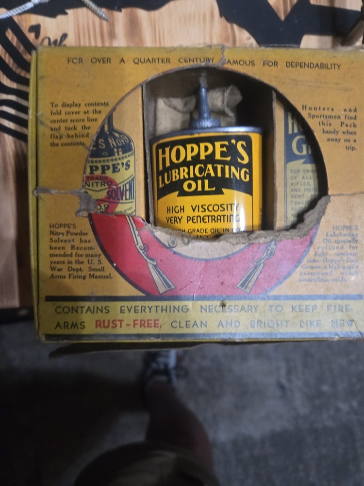 Hoppes Gun Cleaning Kit From 1940’s Excellent Condition Unopened And Complete