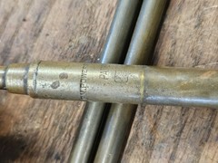 Vintage C.M. Powers Brass 3 Piece Gun Cleaning Rod Faries MFG CO. 12 Ga 20 Ga