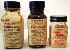 VTG HERTER’S GUNSTOCK FINISHING KIT NO. 12 SATINSILICOL FRENCH RED LIQUID Aa
