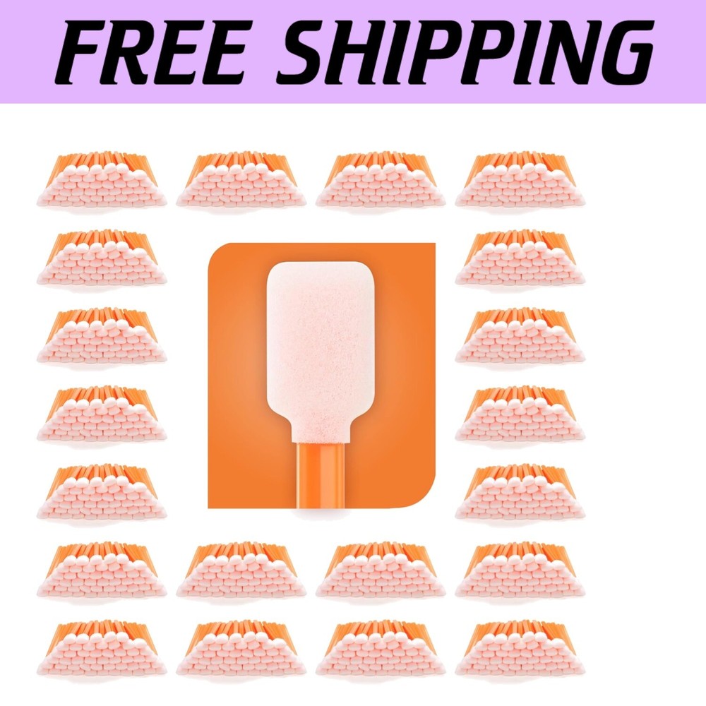 Versatile 1000 Pcs Foam Swabs with Large Rectangular Tips for Precision Cleaning