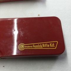 Vintage Outers Rifle Cleaning Kit No 477 Red Metal Case Gunslick Tin Hunting