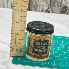 Vintage Blue & Grey Patch Lubricant Black Powder Muzzleloading