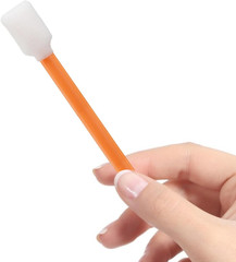 (100Pcs) 5.11″ Square Rectangle Foam Cleaning Swab Sticks-Orange