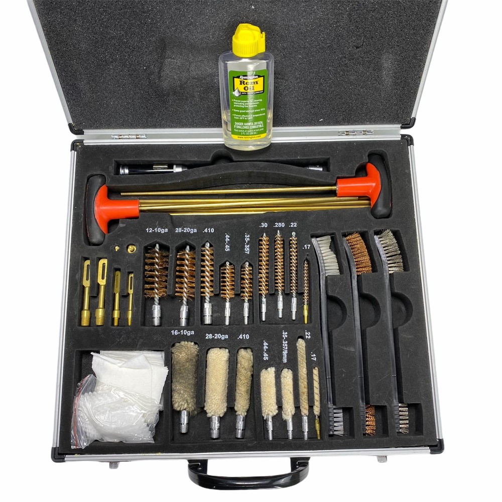 RangeMaxx Universal Hand Gun Cleaning Box Kit Tool Set with Aluminum Case