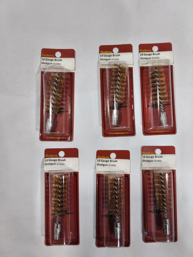 PACK OF 6 New 16 Gauge Shotgun Bore Brush Bronze 5/16-27 Threads Outers 91990