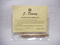 NOS J. Dewey #30JM Brass Rifle Jag Male Thread .30-.35 Caliber 8-32 Male