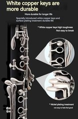 clarinet in B flat，beginner’s performance, professional playing instrument