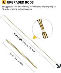Comprehensive .22lr Gun Cleaning Kit with 6 Brass Rods – Organized Case Included
