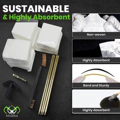 Universal Gun Cleaning Kit with 28″ Bore Cleaning Rod, Patches, Swabs and Brush