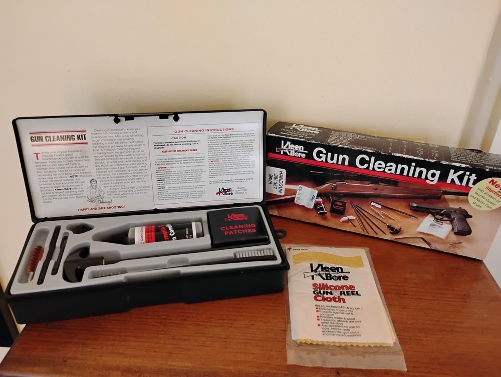Kleen Bore HandGun Cleaning Kit w/ Steel Rod 38/357/9mm Model # PK-210