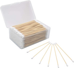 BOOSTEADY 6 Inch Cotton Gun Cleaning Swabs with Bamboo Handle（Choose Your Tip）